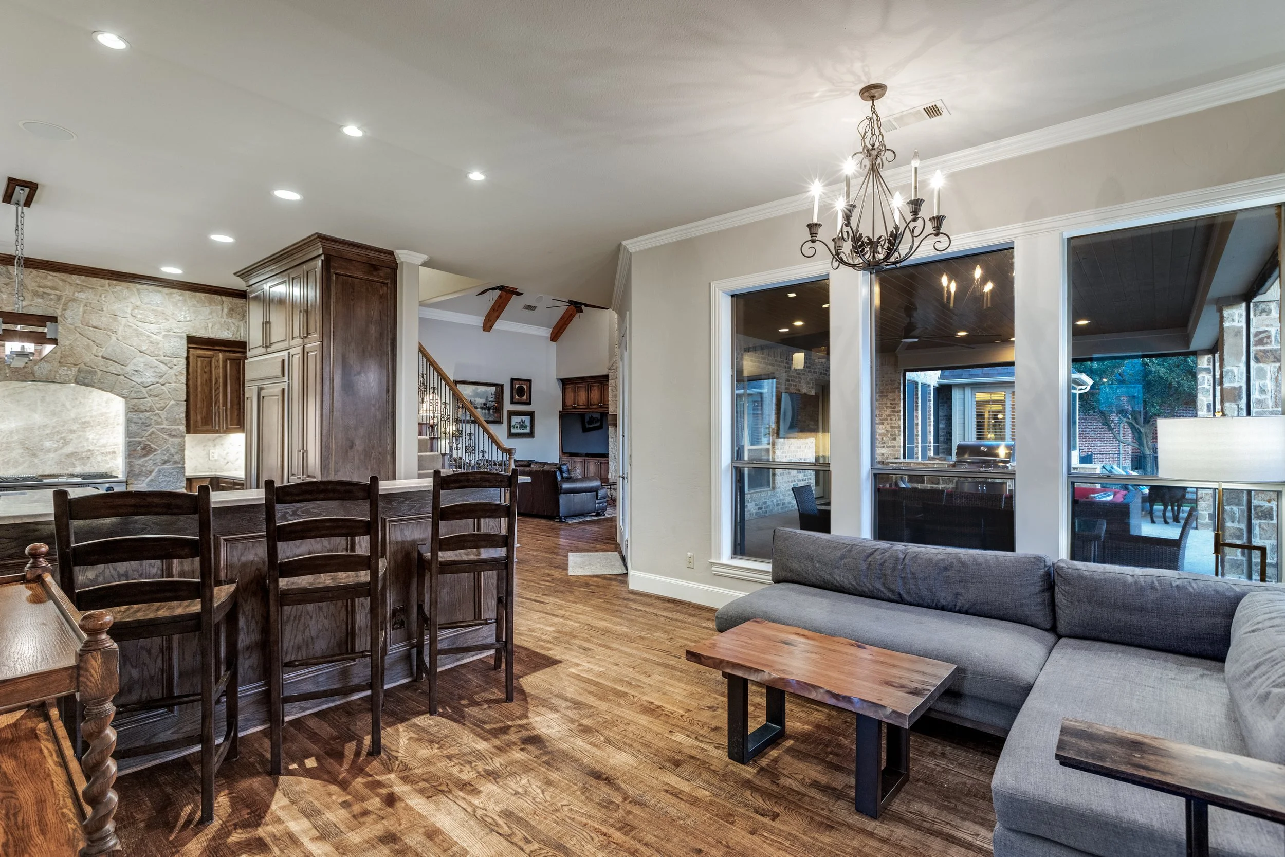 Bar seating to watch the "Chef."