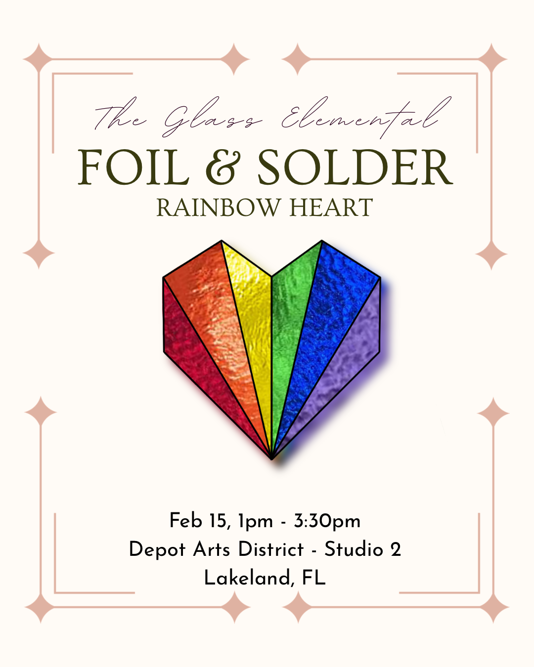 Foil & Solder: Rainbow Heart