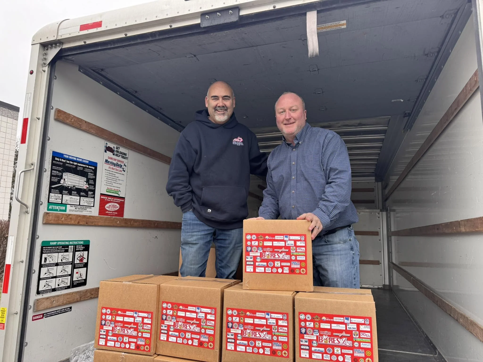 Tim Hall and Eddie Devine with the IBEW.