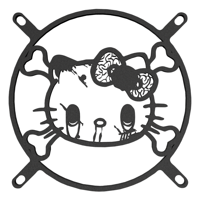 140mm Zombie Kitty Fan Cover