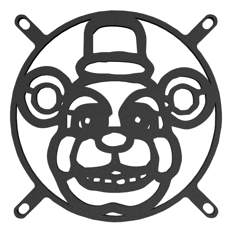 140mm Golden Freddy-Inspired Fan Cover