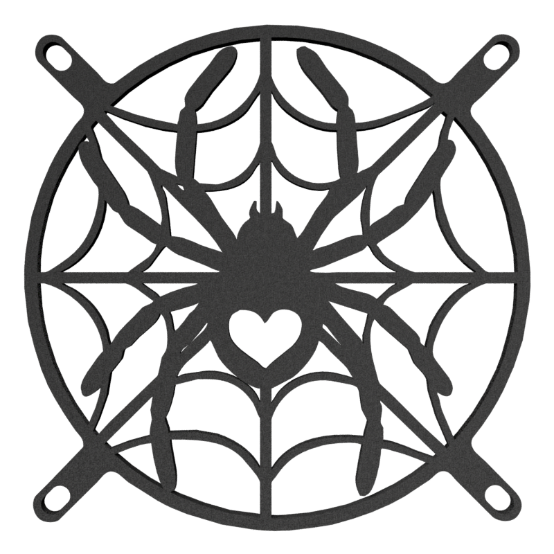 140mm Vertical Spider Heart Fan Cover