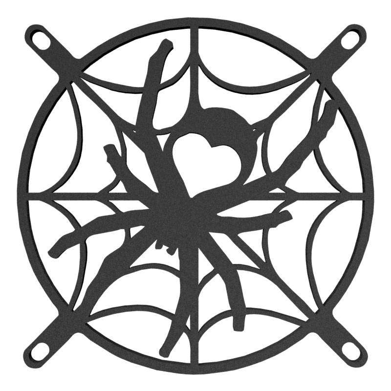 140mm Spider Heart Fan Cover