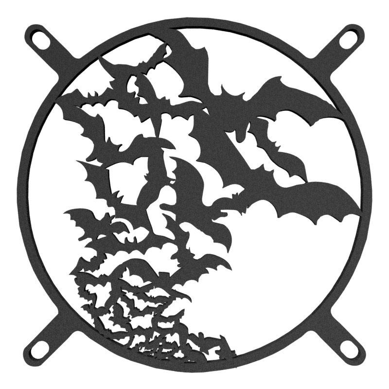 120mm Bats Gradient Fan Cover