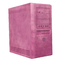 Pink desktop computer tower case