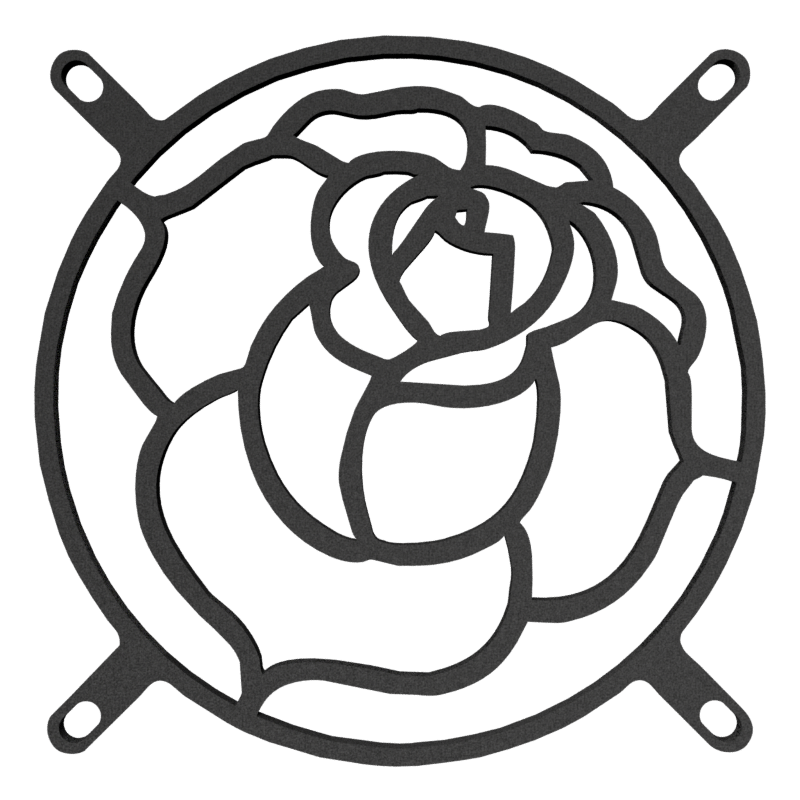 140mm Rose Fan Cover