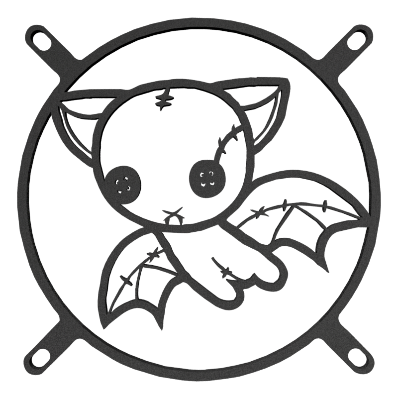 140mm Plush Bat Fan Cover