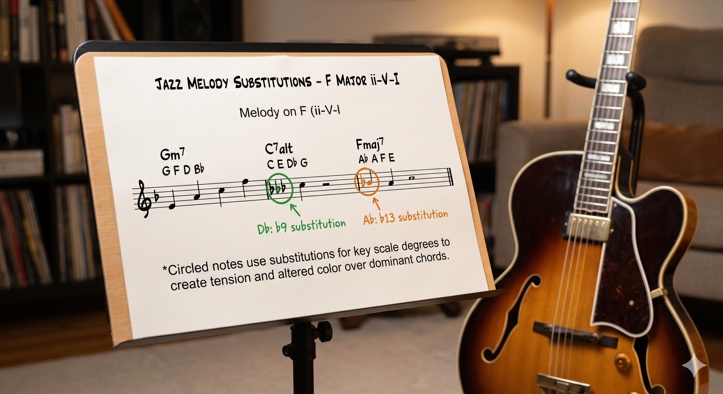 How to Adapt a Familiar Jazz Melody to Harmonic Minor Sound on Guitar