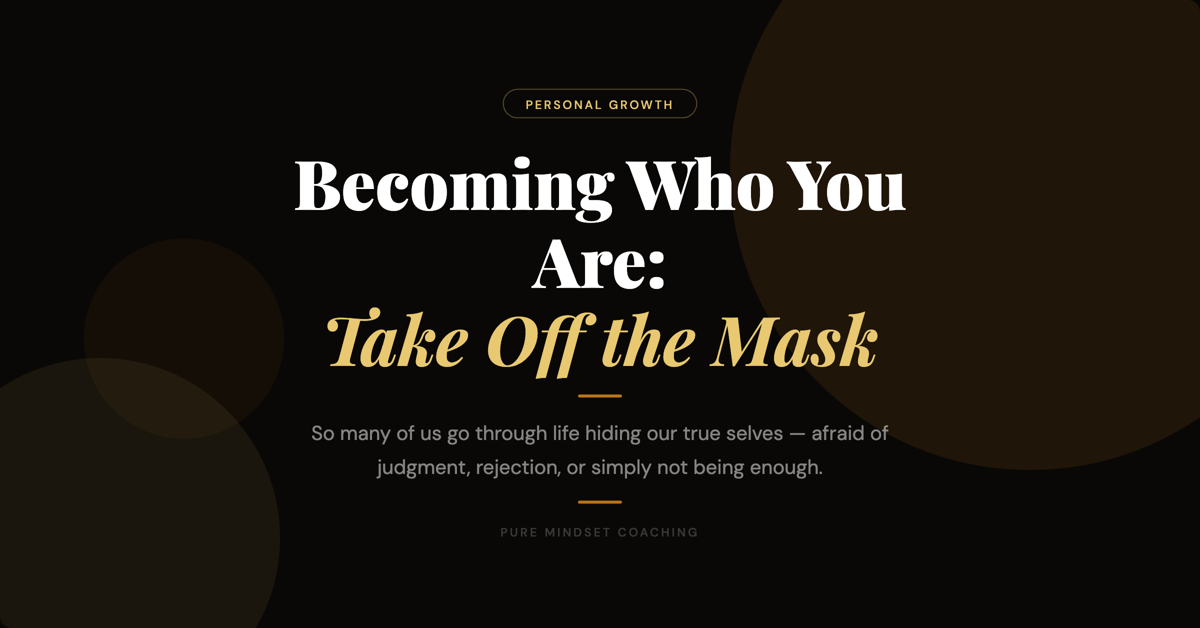 Take Off the Mask