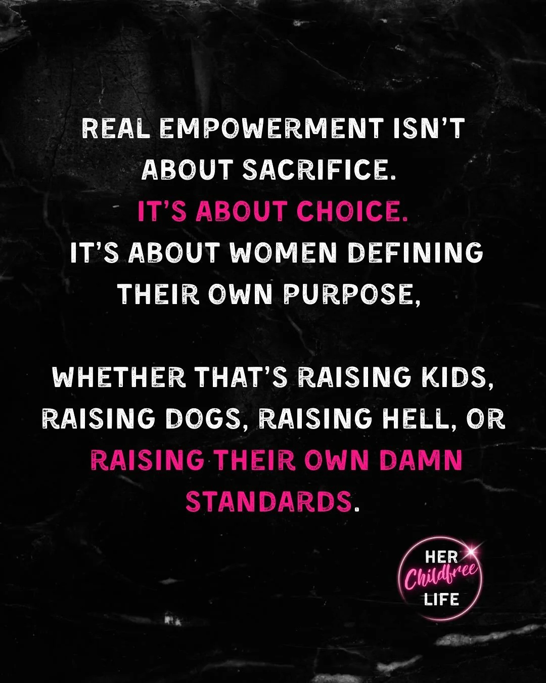 Real empowerment isn&rsquo;t about sacrifice.
✨ It&rsquo;s about CHOICE. ✨

Whether you&rsquo;re raising kids, raising dogs, raising hell, or raising your own damn standards &mdash; your purpose is yours to define. 💅

If this resonates, I dive deepe