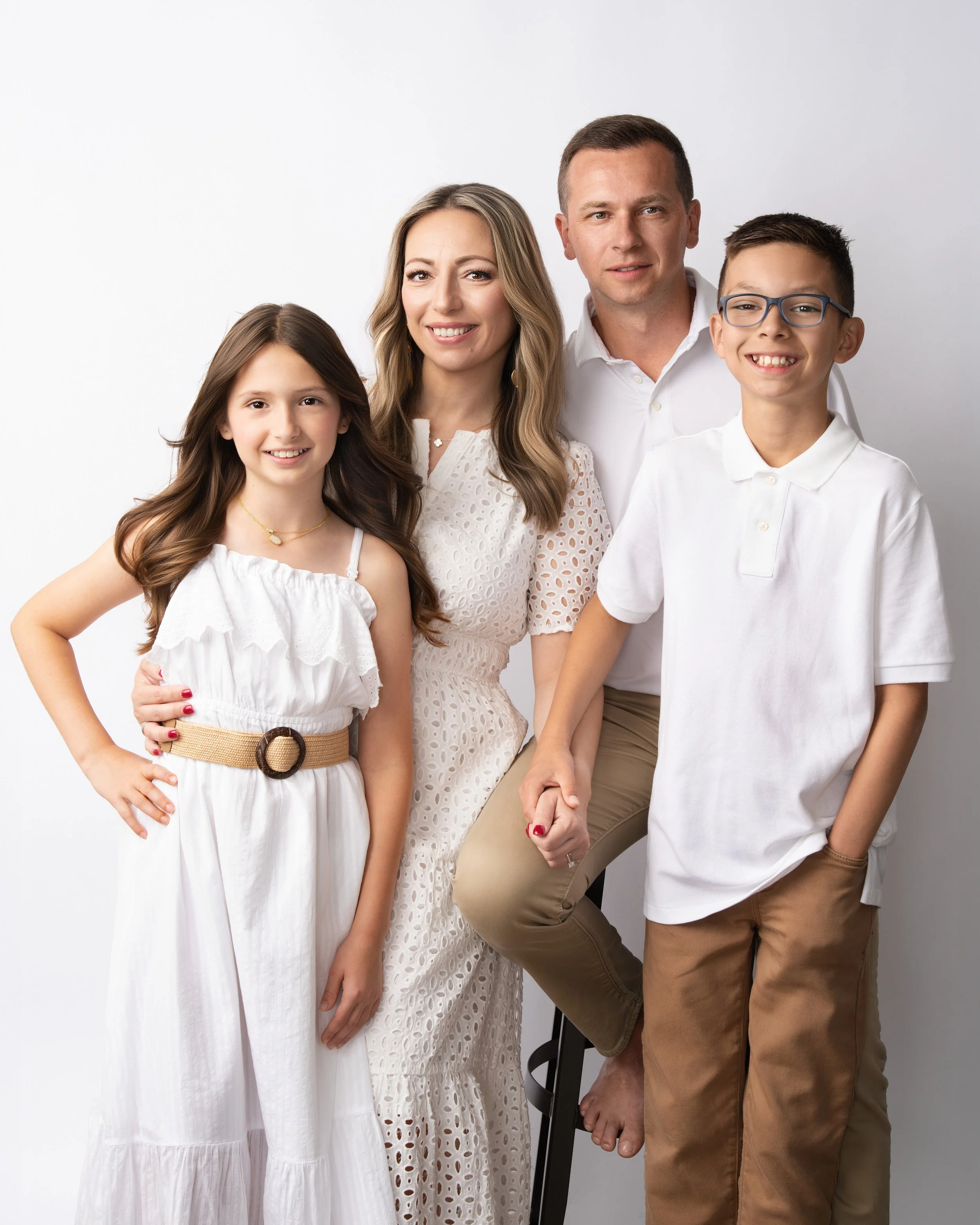 Orlando family portrait photographer creating elegant, timeless studio portraits of parents and children at Agata Powers Photography.