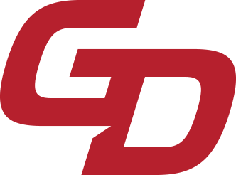 A logo with the letters 'G' and 'D' in red and black colors.