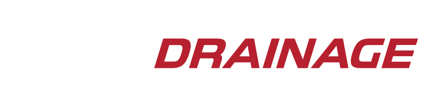 Logo of Grantham Drainage with stylized 'GD' initials, black, white, and red colors.