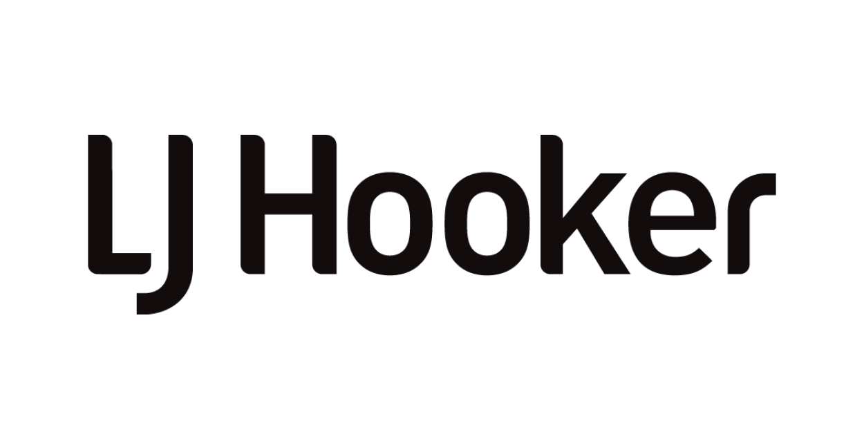 Text logo that reads 'LJ Hooker' in bold, black letters.