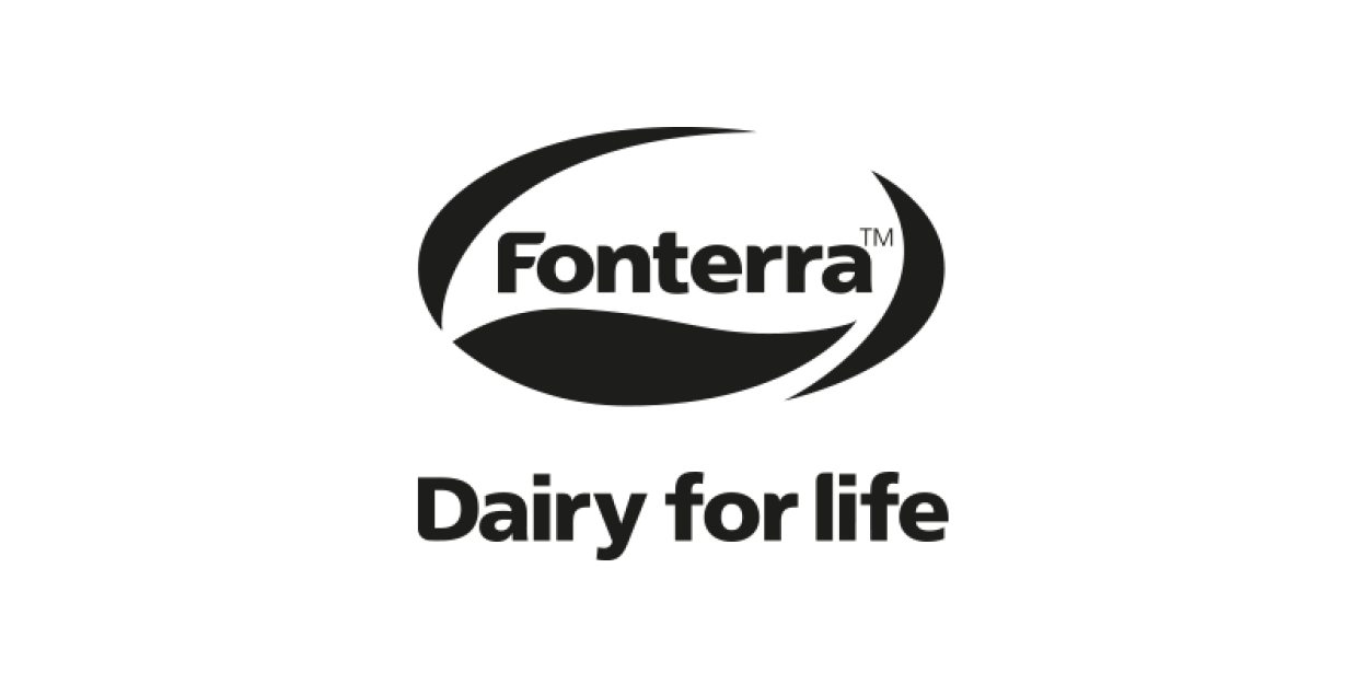 Fonterra logo with the slogan "Dairy for life" underneath.