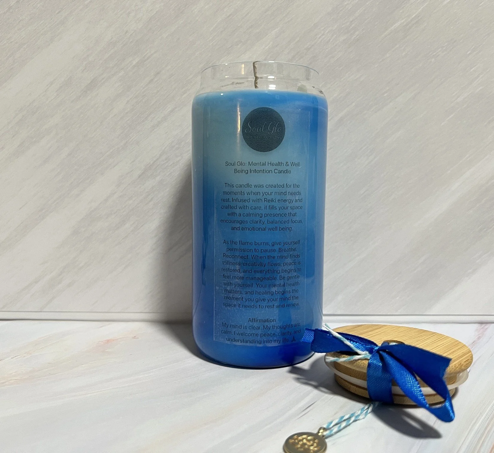 Soul Glo: Mental Health & Well Being Intention Candle