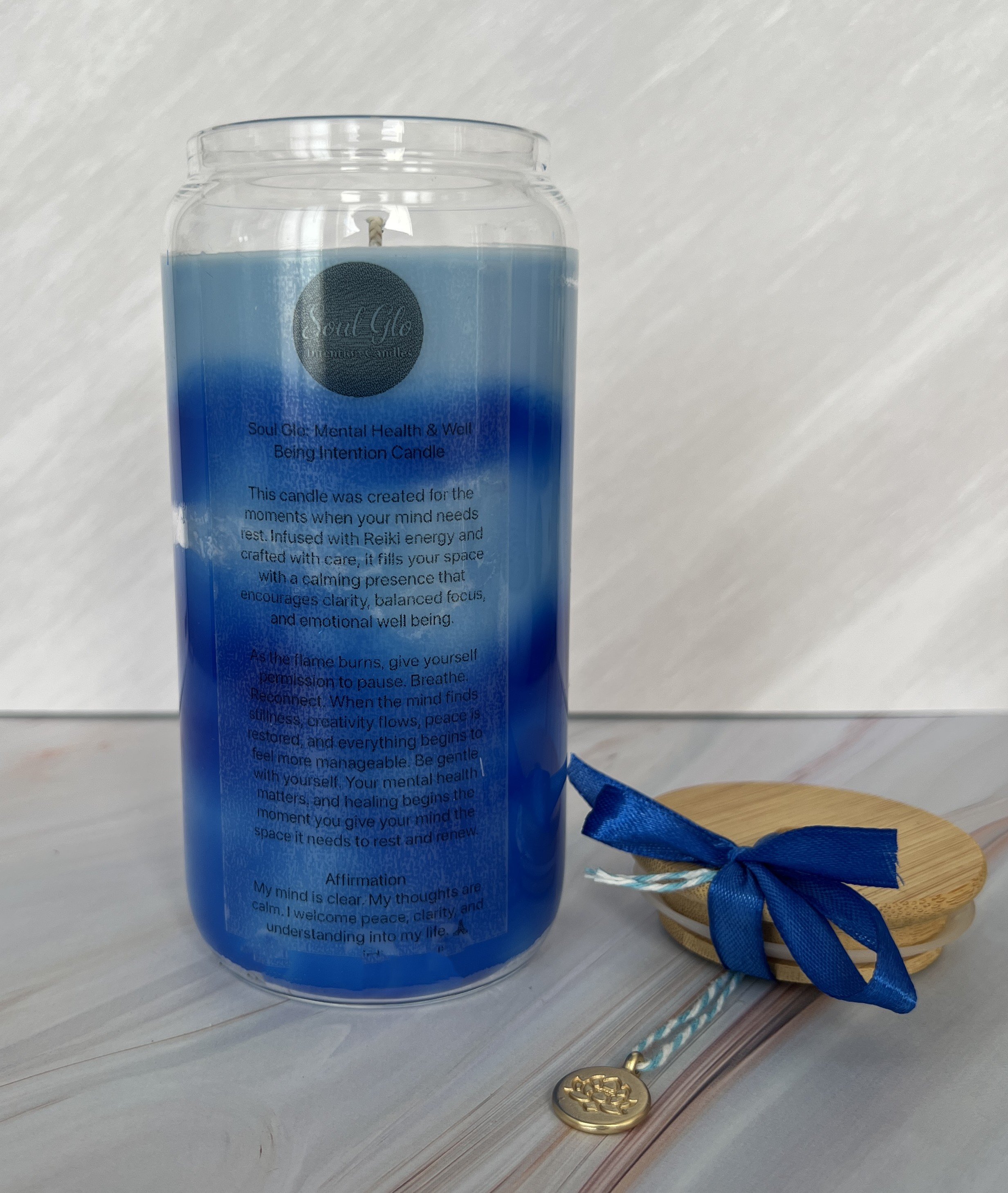 Soul Glo: Mental Health & Well Being Intention Candle