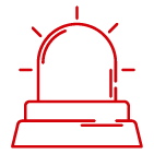 A red emergency siren light illustration.