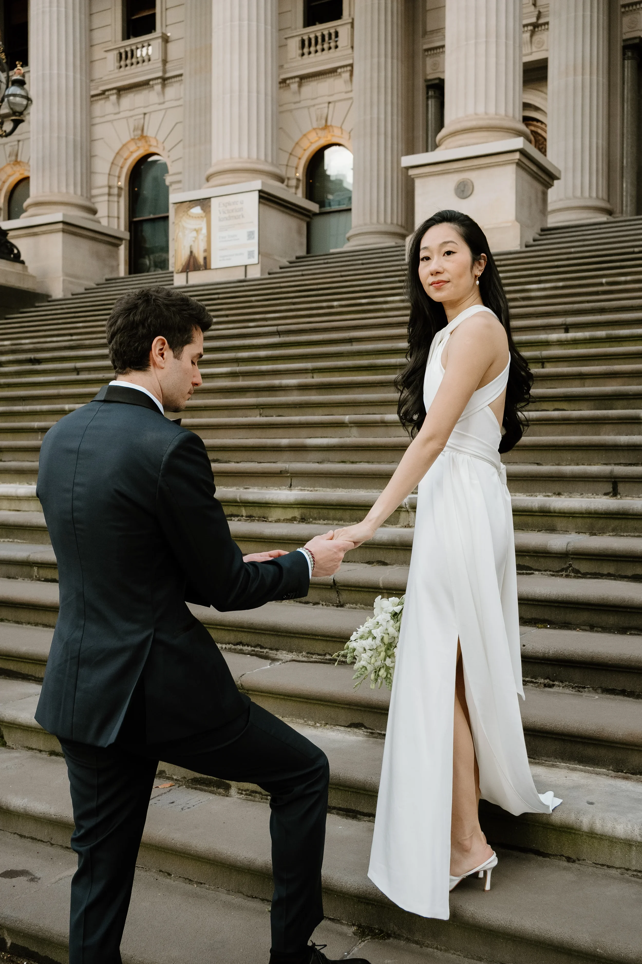 Parliament house & Carlton Gardens Melbourne pre-wedding79.webp