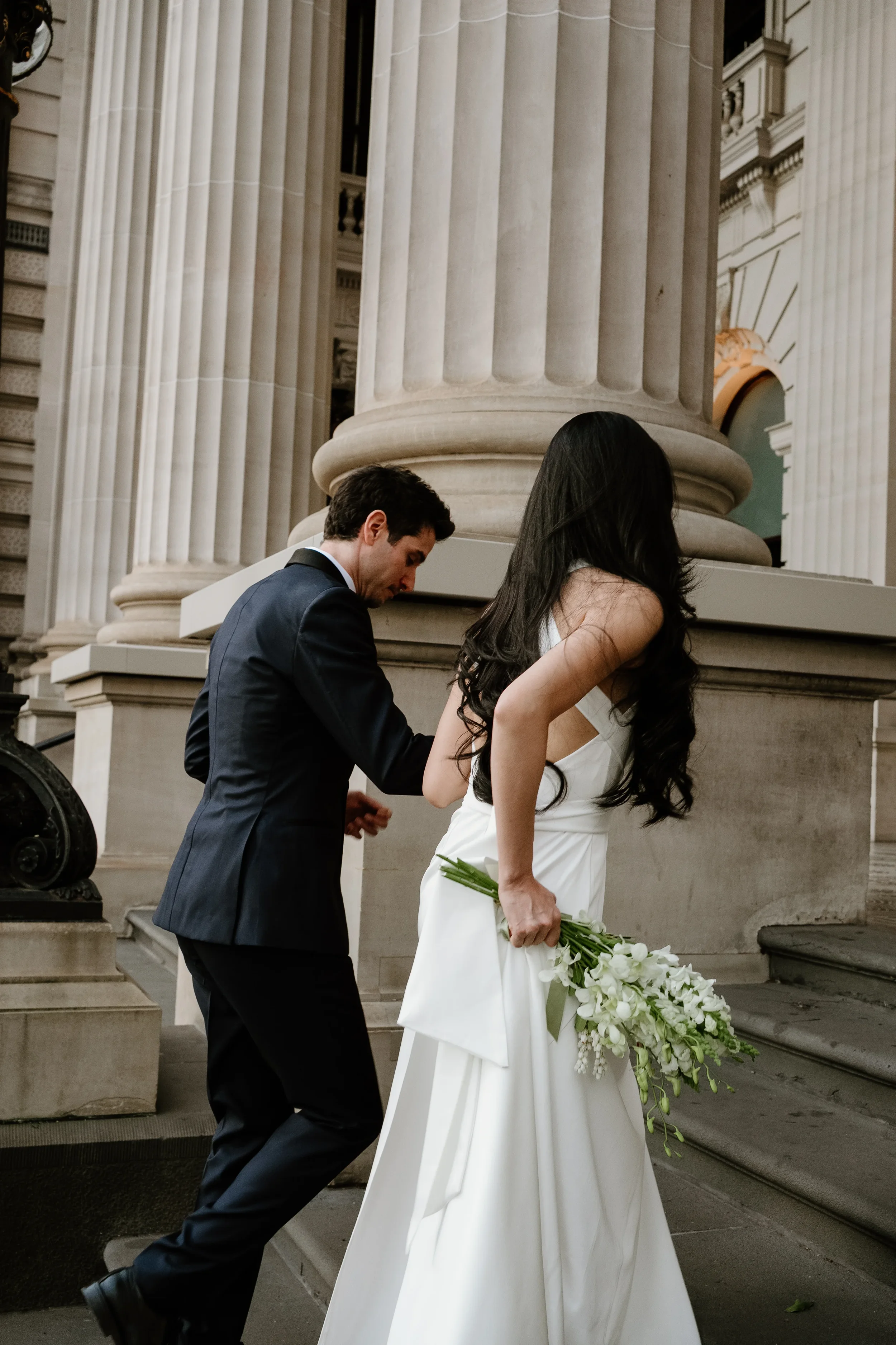 Parliament house & Carlton Gardens Melbourne pre-wedding83.webp