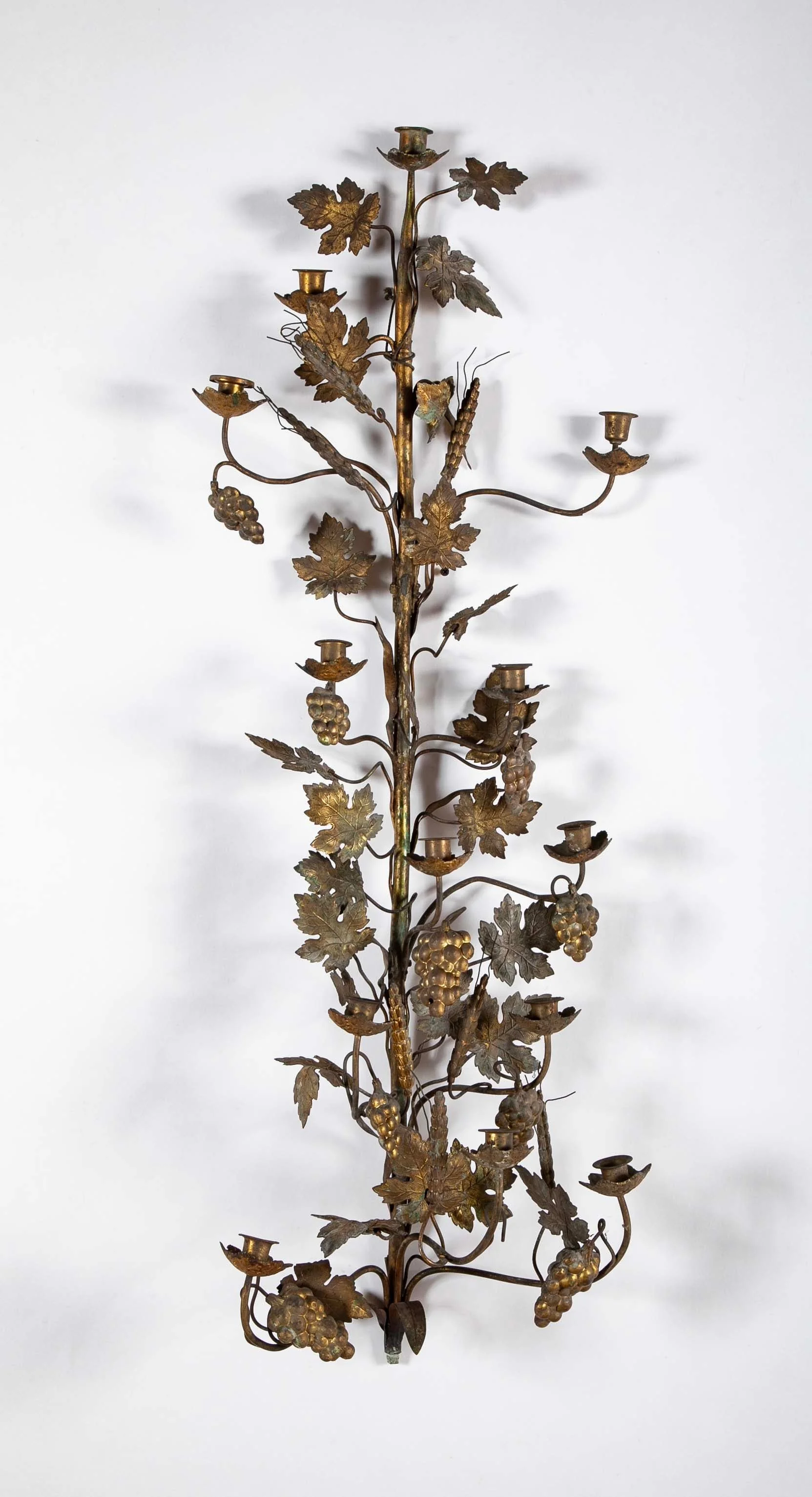 Pair of ornate French sconces.  France, 19th century.  43"h x 15"w