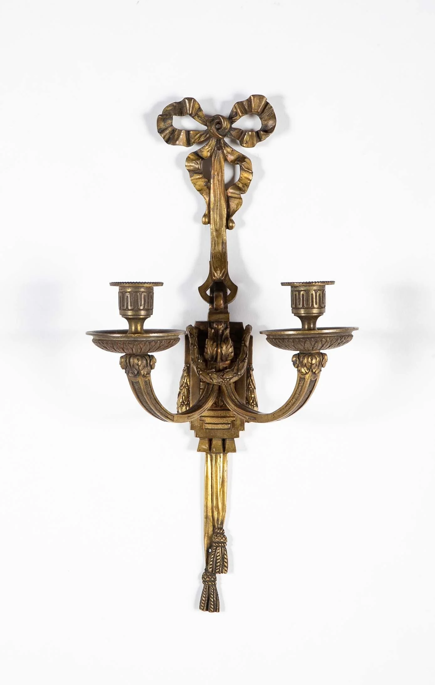 Pair of 19th Century French Wall Sconces.  Circa 1870.  19"h x 10" w x 5"d 