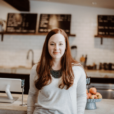 Good Steward Financial Coaching Client. Charlee at her business.