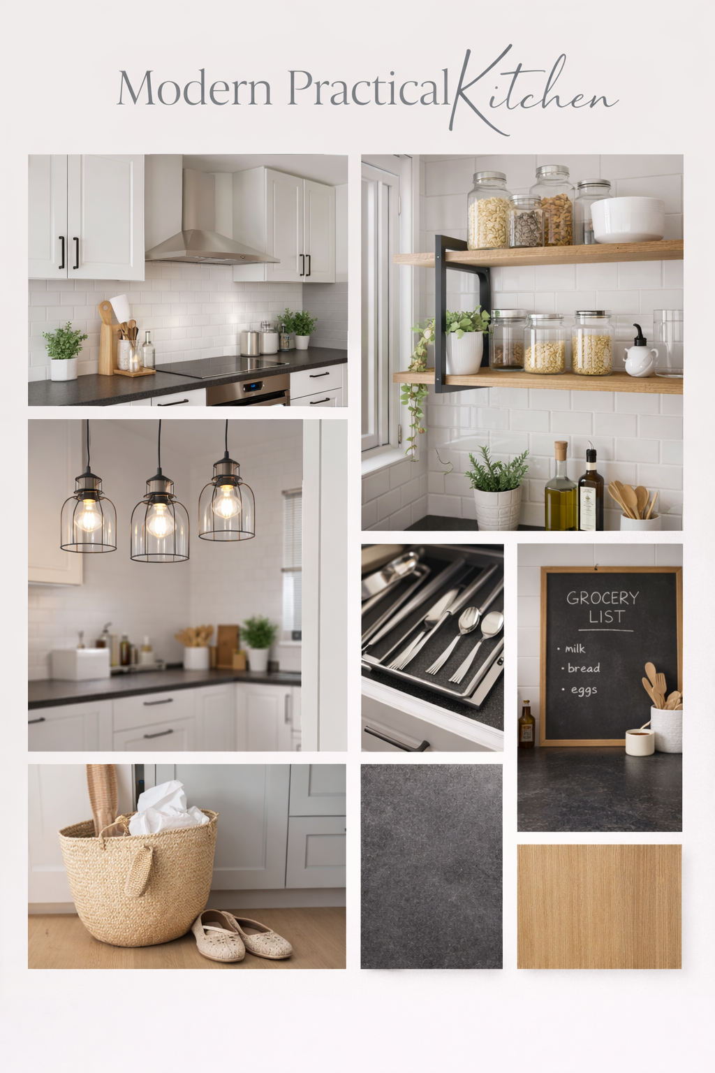 Outdoor patio furniture and decor including a large white patio umbrella, a sectional sofa with beige cushions and blue pillows, a small wooden side table, a wooden ladder-style shelf, two ceramic vases, a fire bowl with a flame, and a large round fire feature in the background.