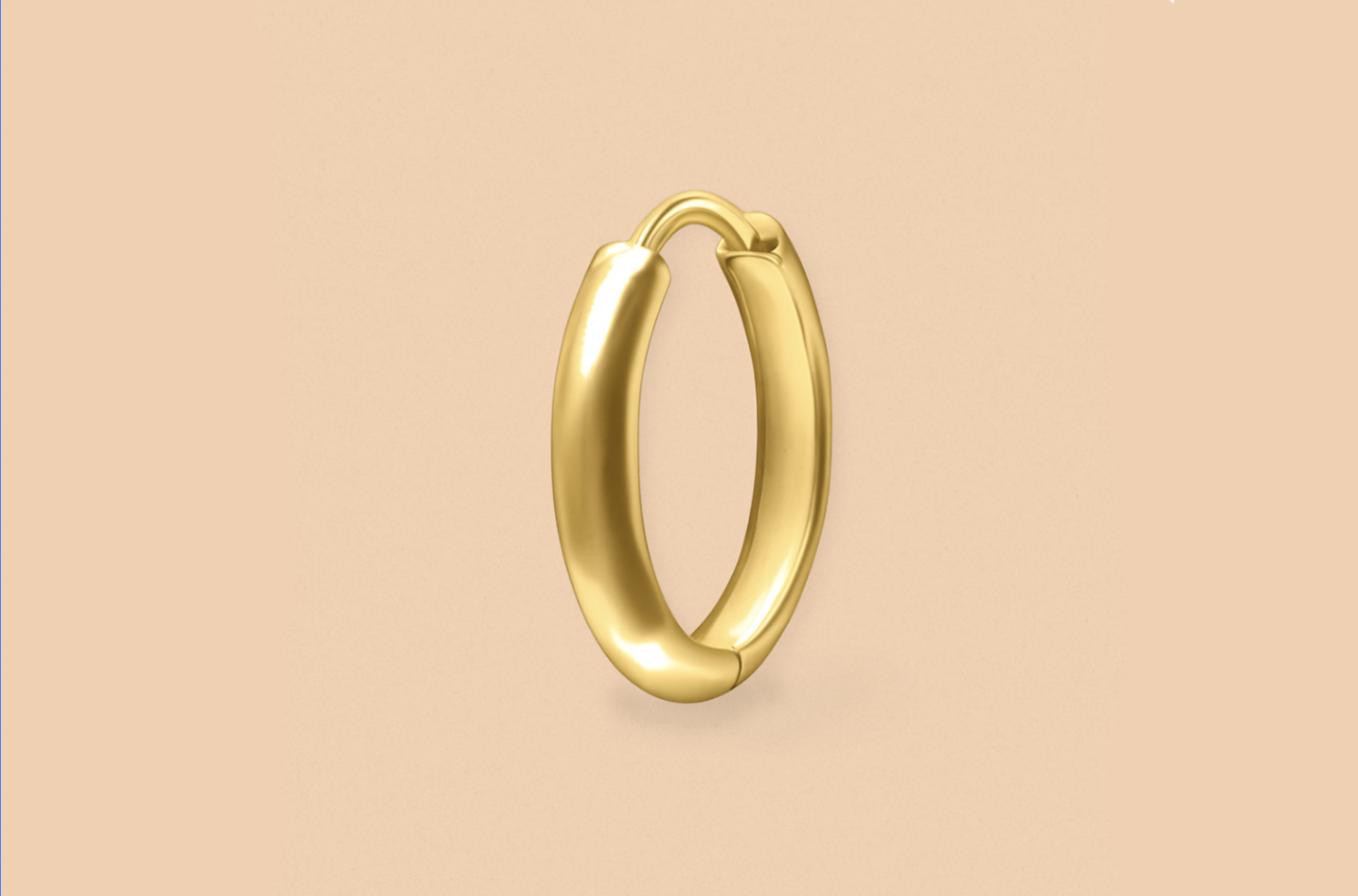 HOLC Classic Gold Hoop Huggie Earrings Set