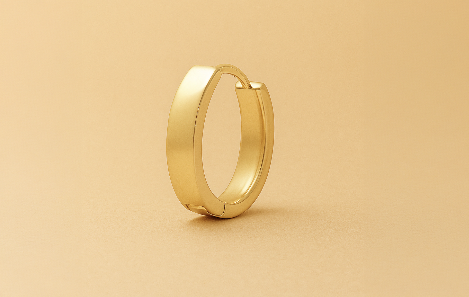 HOLC Square Gold Hoop Huggie Earrings Set