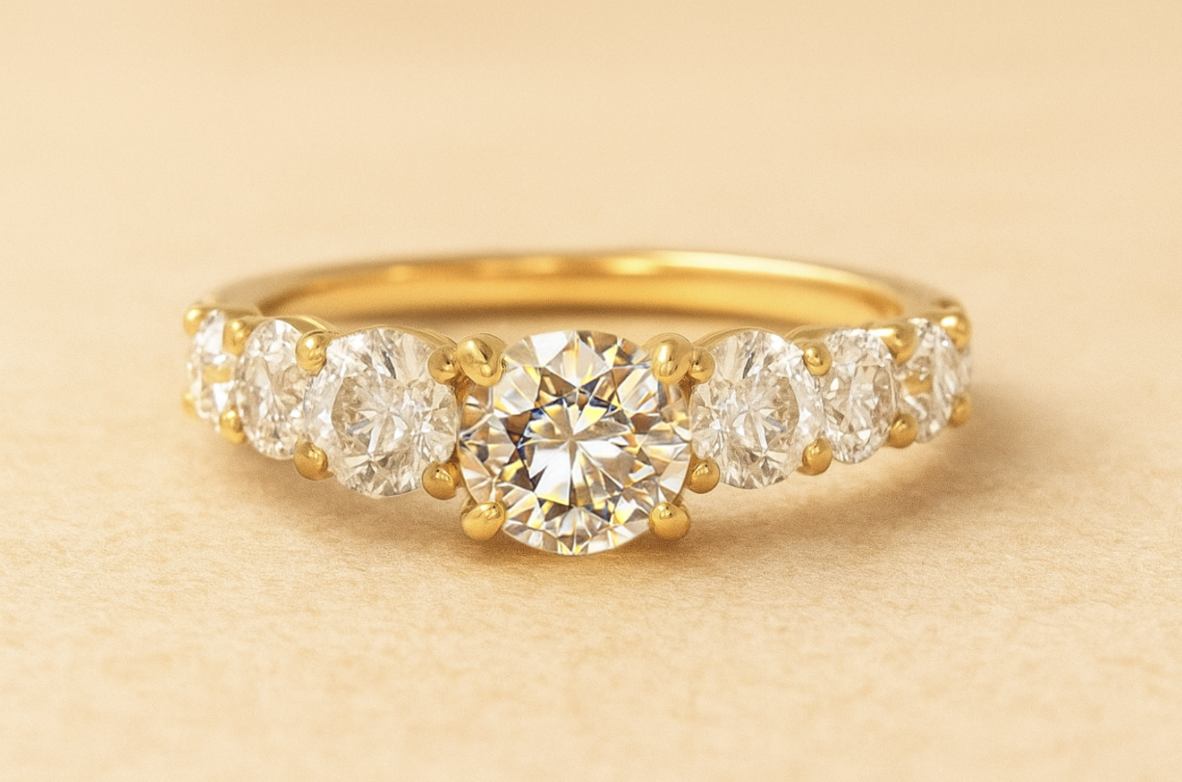 HOLC Classic Round Center with Diamond Prong Band (Setting Only)