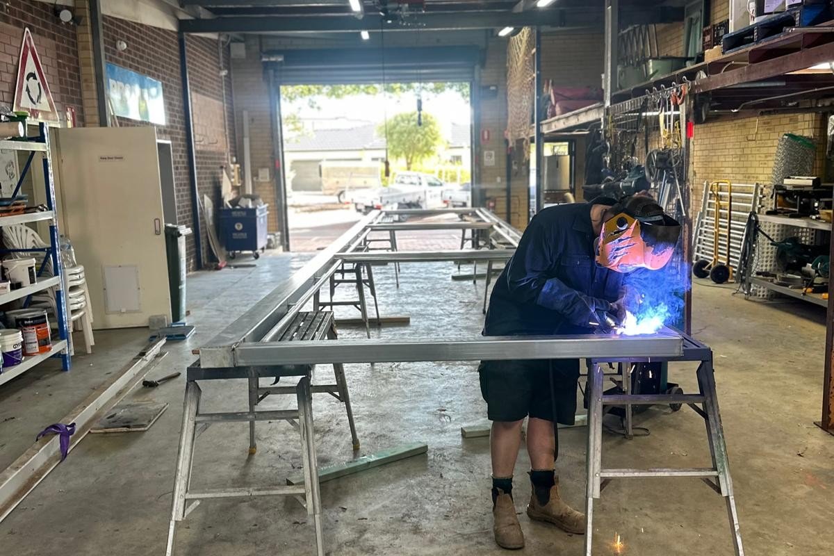 Nichols Building workshop fabrication work in progress