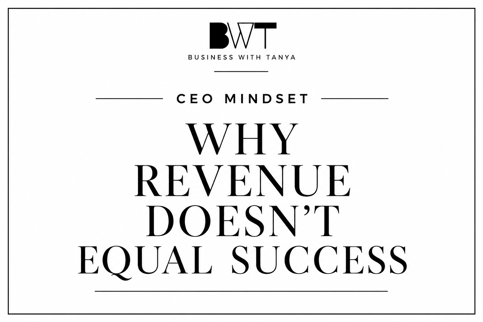 Why Revenue Doesn't Equal Success
