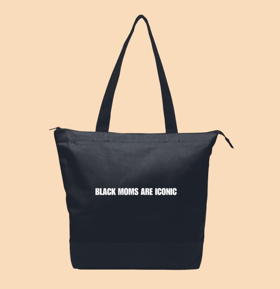 iconic Black mom tote