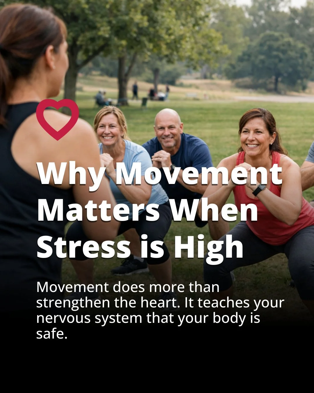 Movement does more than strengthen the heart. It teaches your nervous system that your body is safe.⁠
⁠
With regular movement:⁠
⁠
✅️the heart works more efficiently and recovers faster⁠
✅️the brain receives calmer signals⁠
✅️thinking becomes clearer,