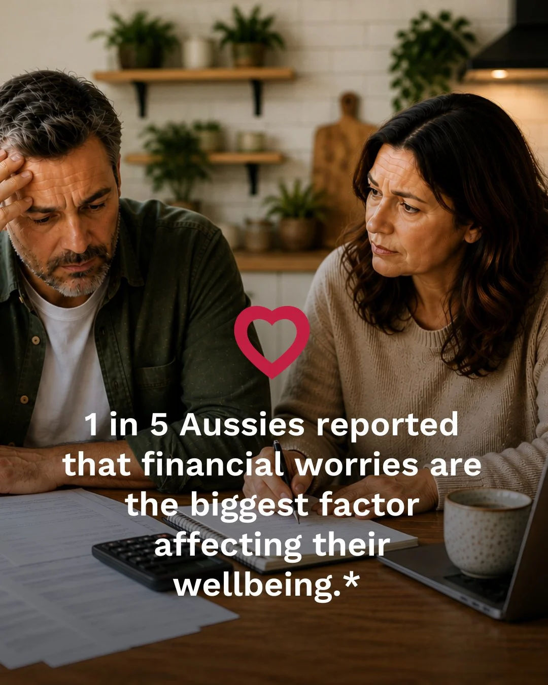 Another interest rate rise&hellip; ⁠
⁠
If yesterday&rsquo;s news has left you feeling tense, overwhelmed or emotionally exhausted, you&rsquo;re not alone. ⁠
⁠
1 in 5 Aussies reported that financial worries are the biggest factor affecting their wellb