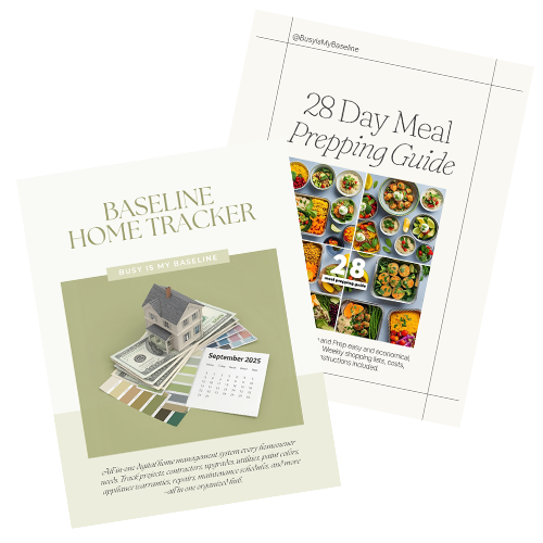Covers for Baseline Home Tracker and 28 Day Meal Prepping Guide
