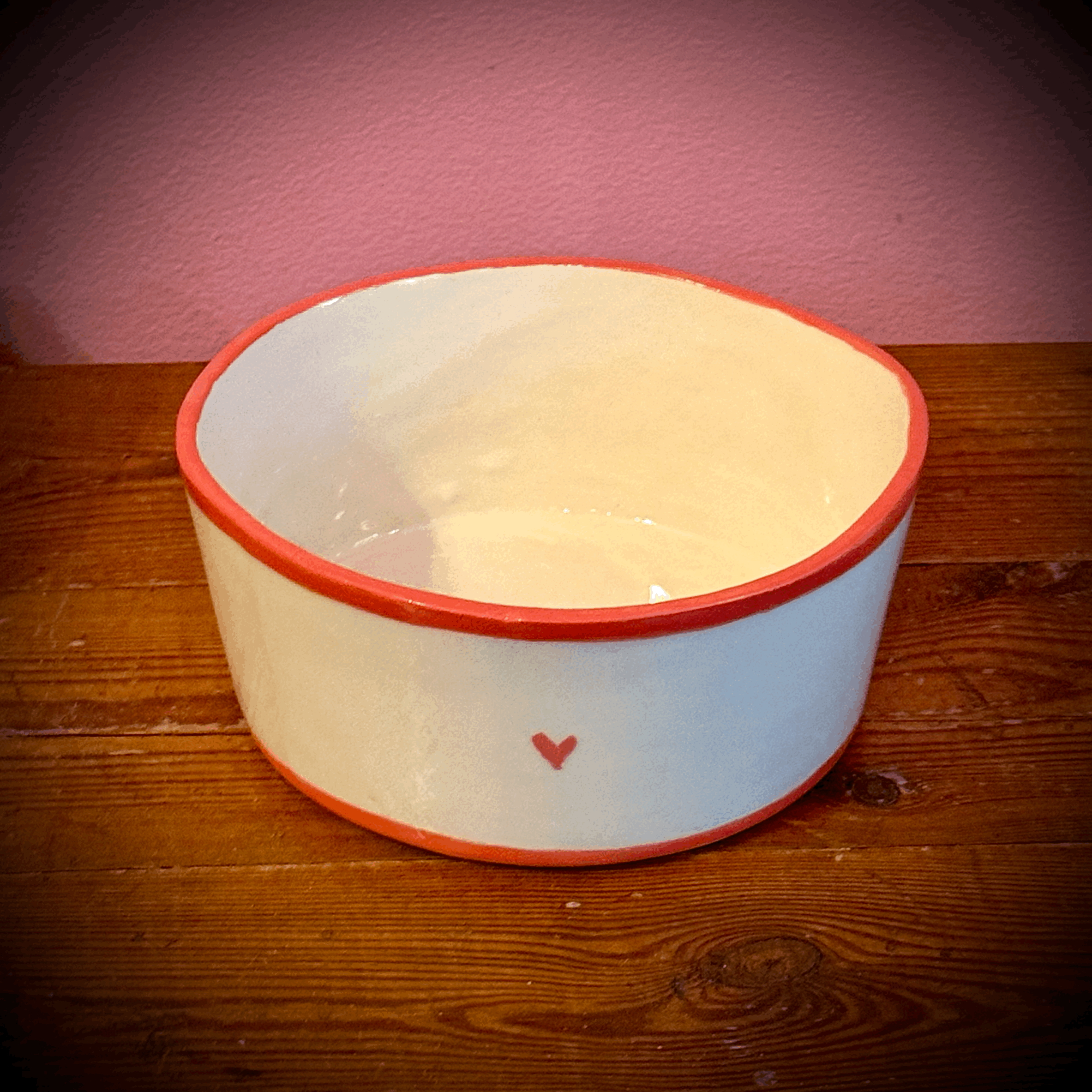 Red Hearts Bowl Large