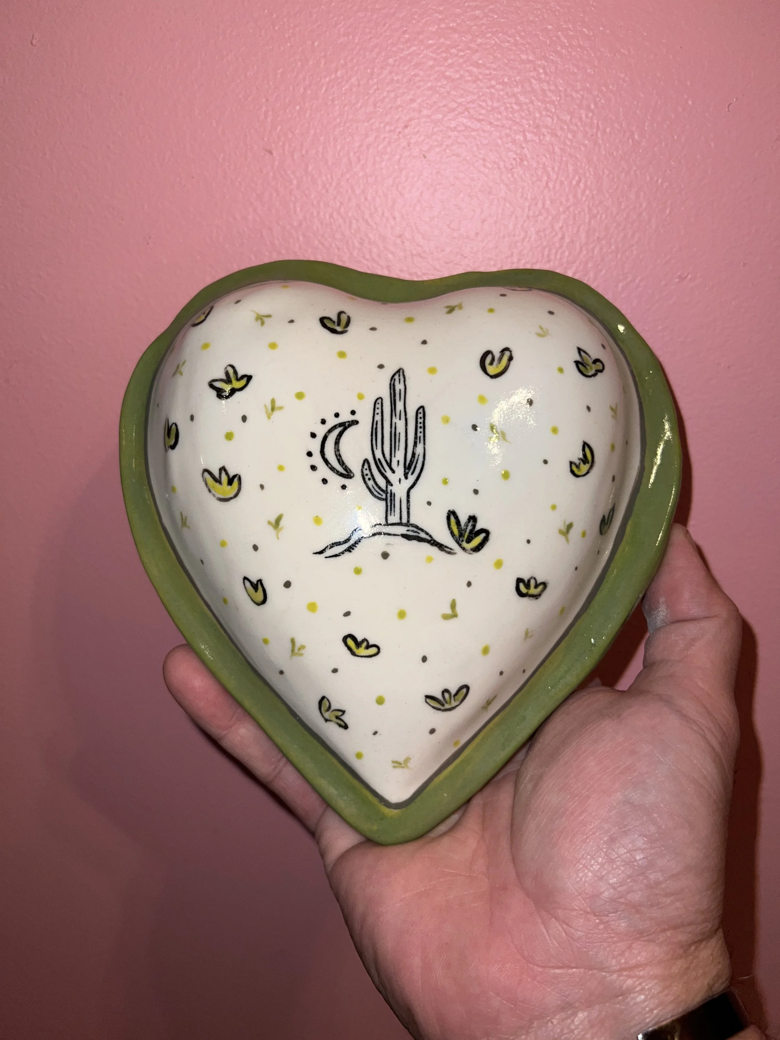 Green Cactus Heart