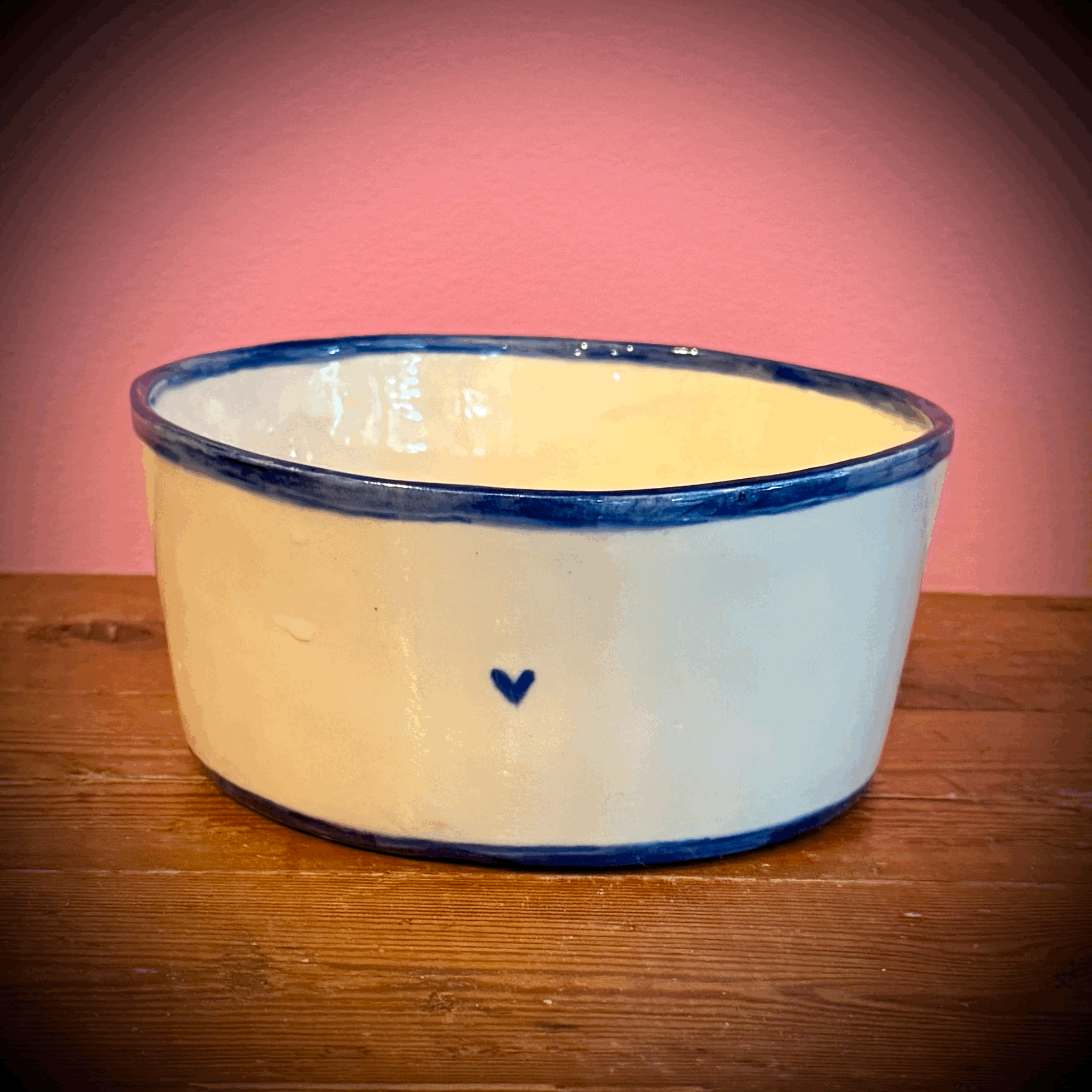 Blue Hearts Bowl Large