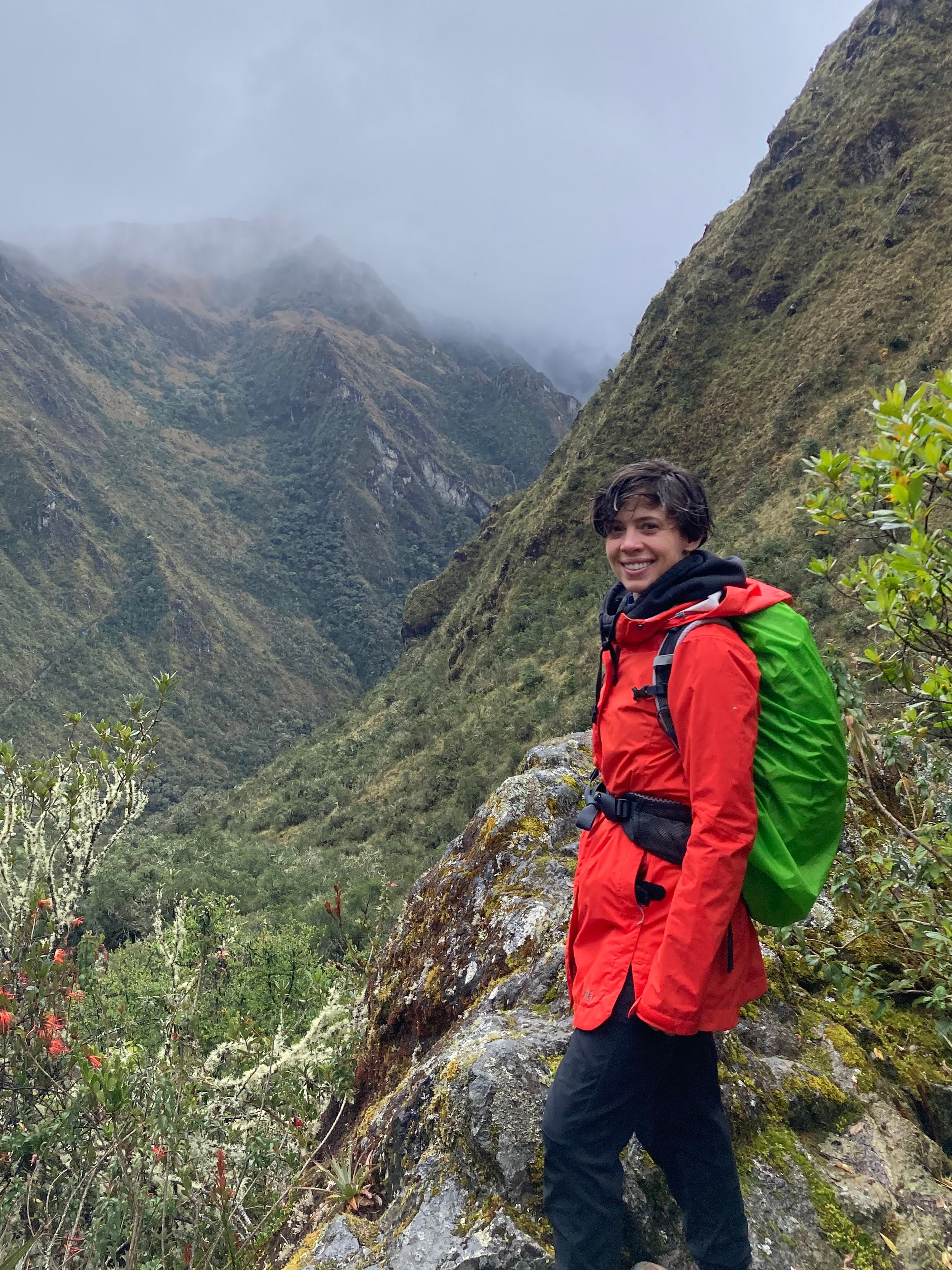 Rennie hiking in Peru