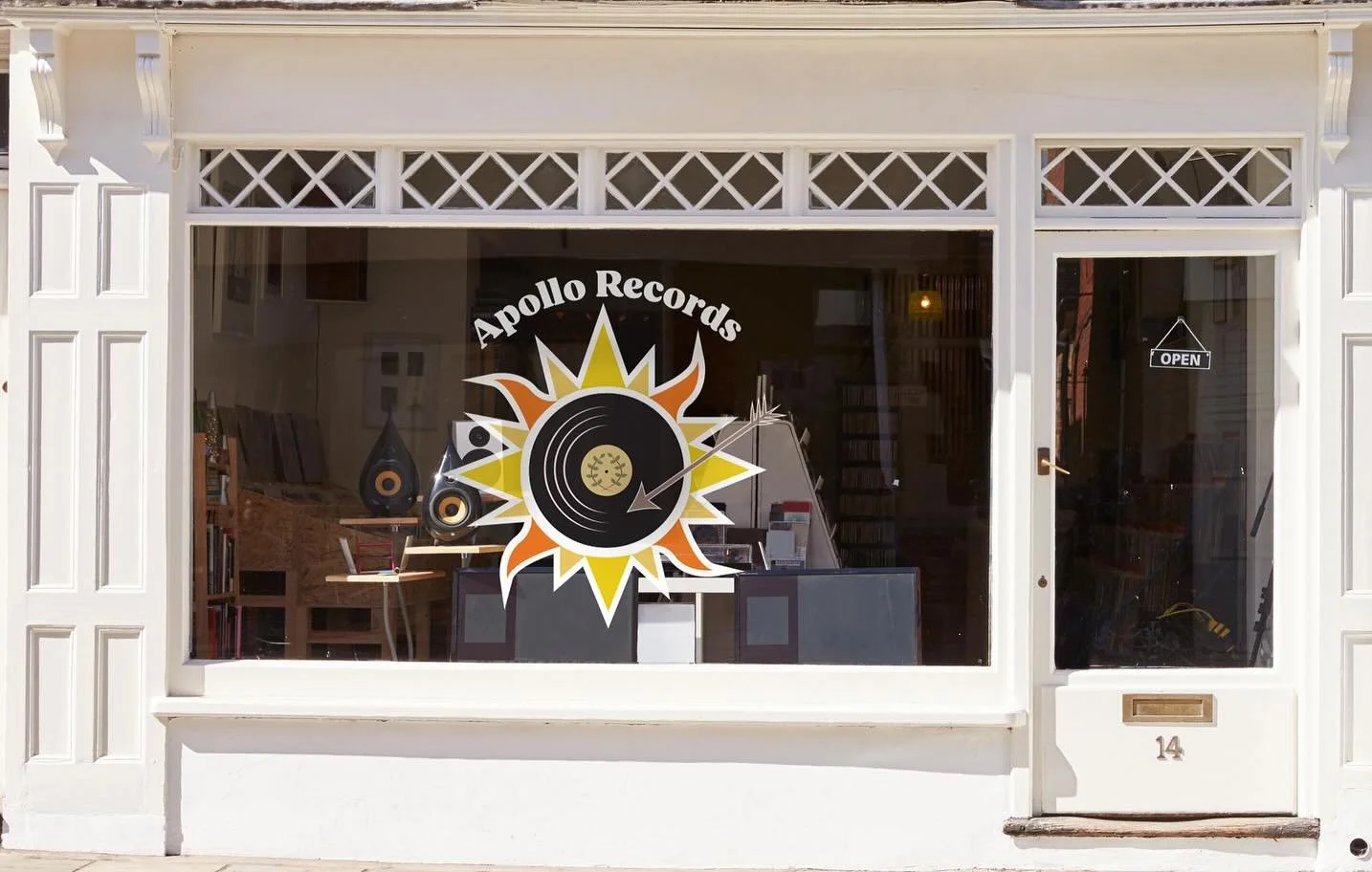 A mockup and logo for my design drawing II final- the prompt for this project was to create a logo and business concept based off of a mythological figure. I chose Apollo, the Greek god of the sun, music, &amp; prophecy and came up with a concept for