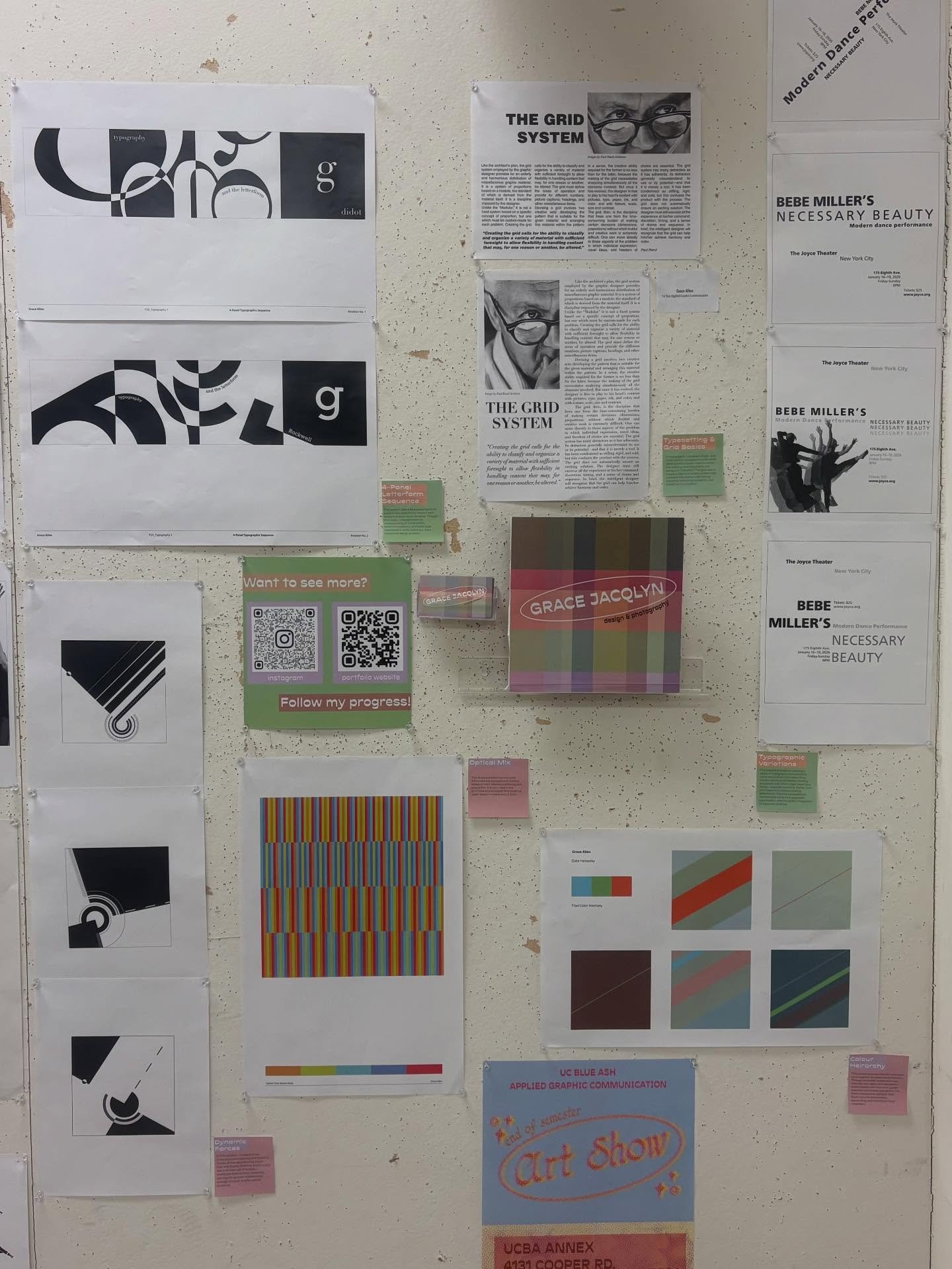 some of my favorite design and photo projects from this year &amp; my set up from the end of semester show ✨🎨📸