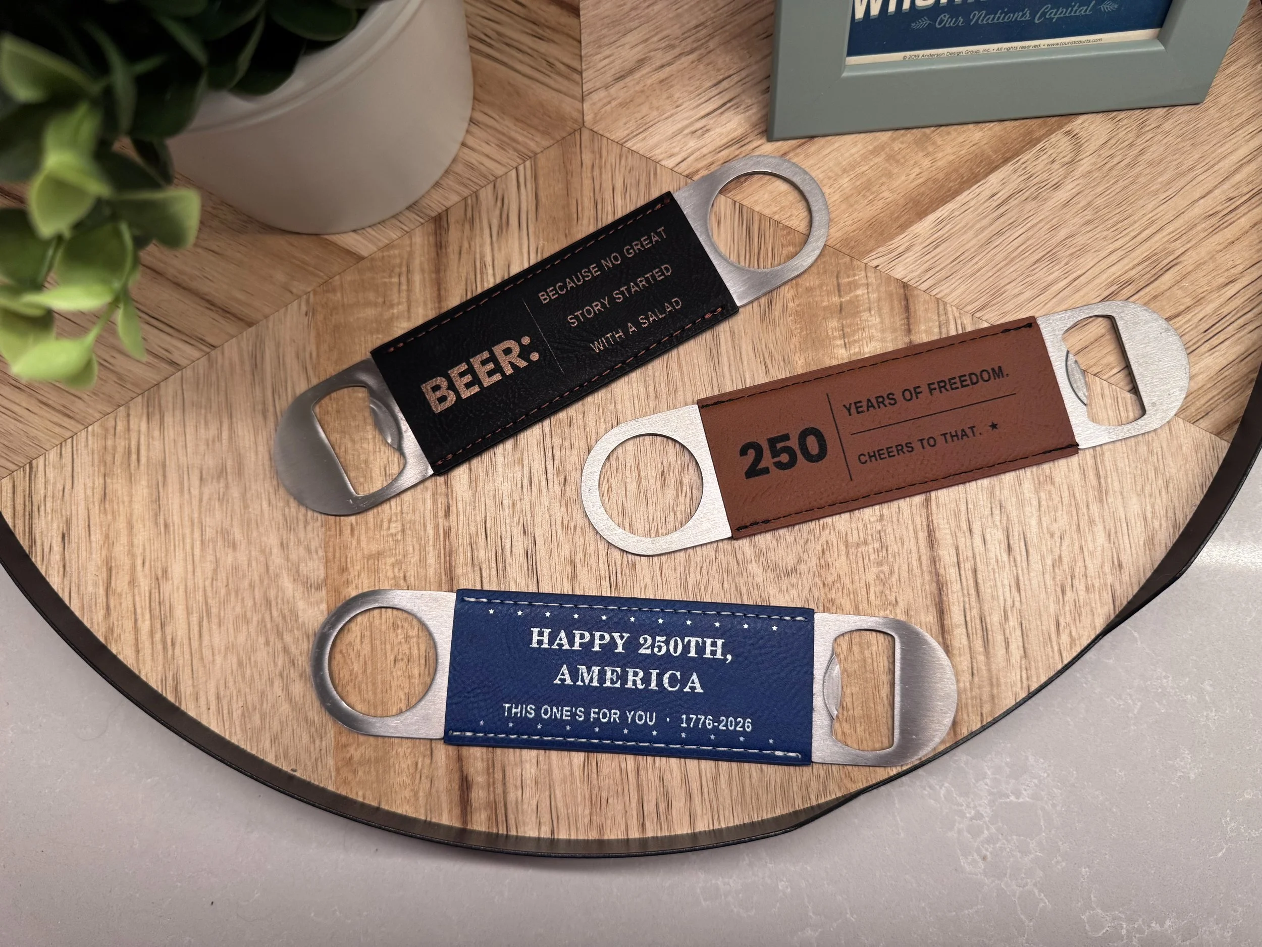Leatherette Bottle Opener