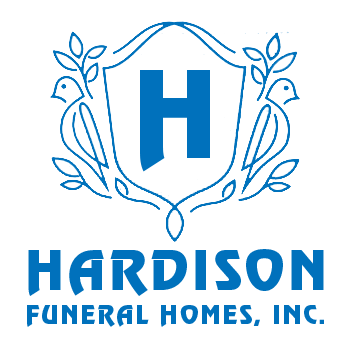 Harrdson Funeral Homes, Inc. logo with a shield and decorative leaves.