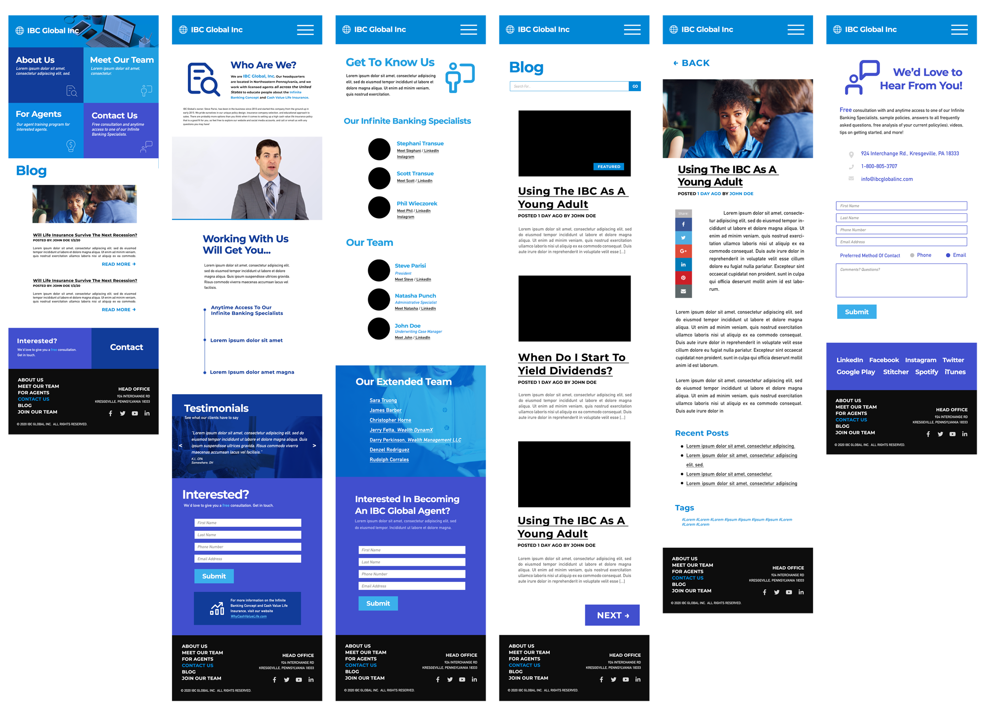 IBC Mobile Mockups