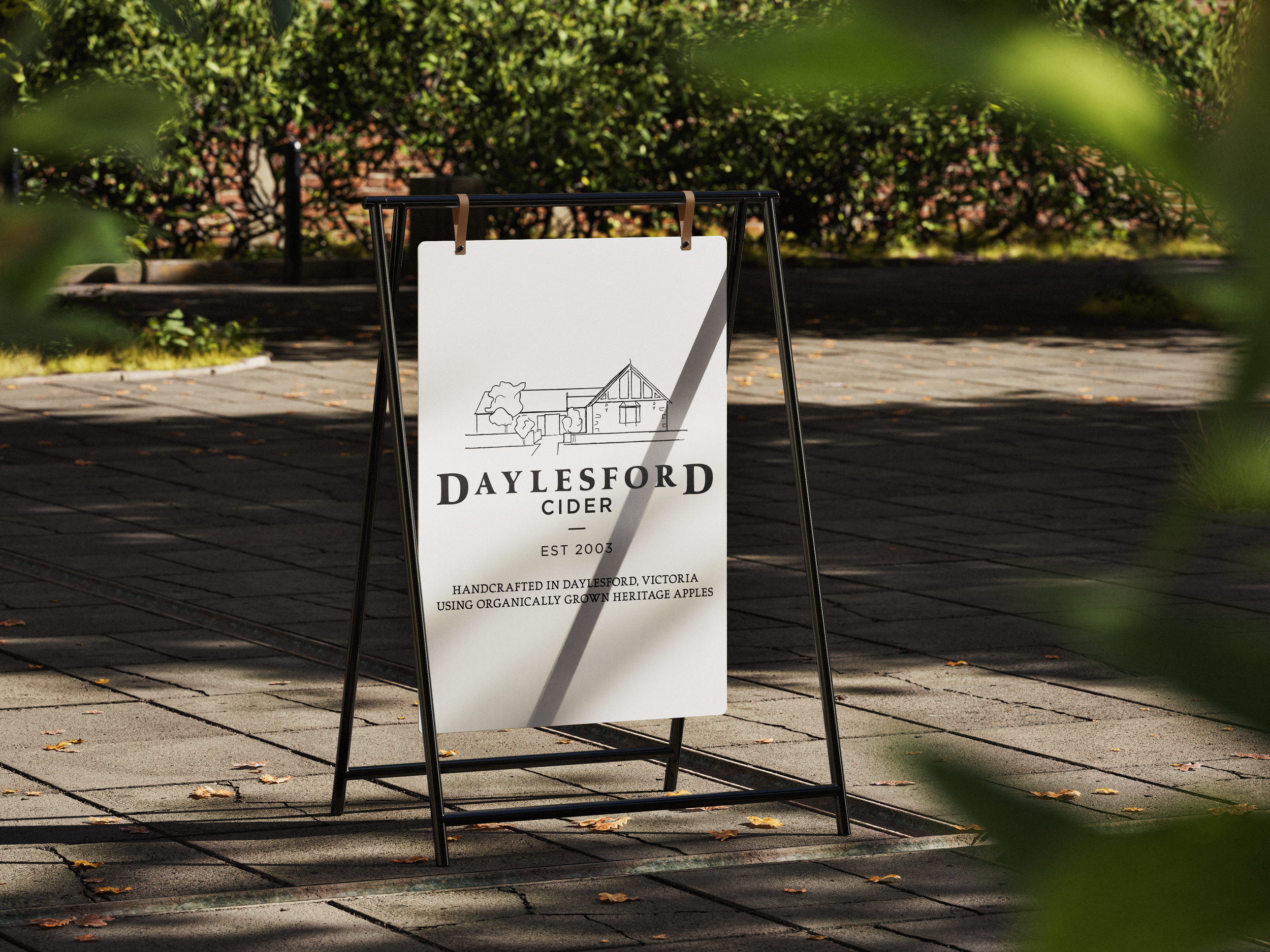 Daylesford Cider Brand Logo Signage Heritage Illustration