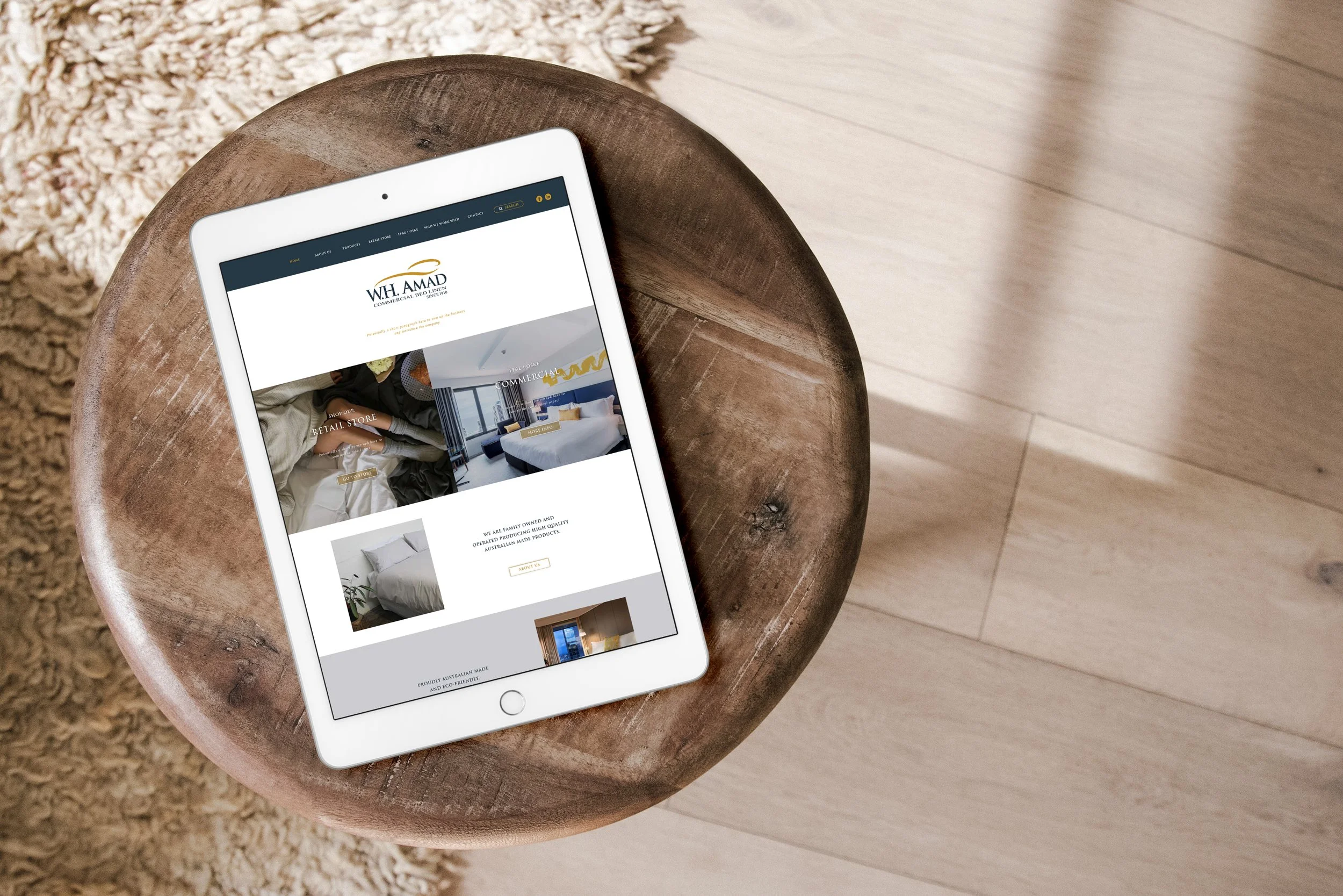W.H Amad Website Design Wireframe and strategy