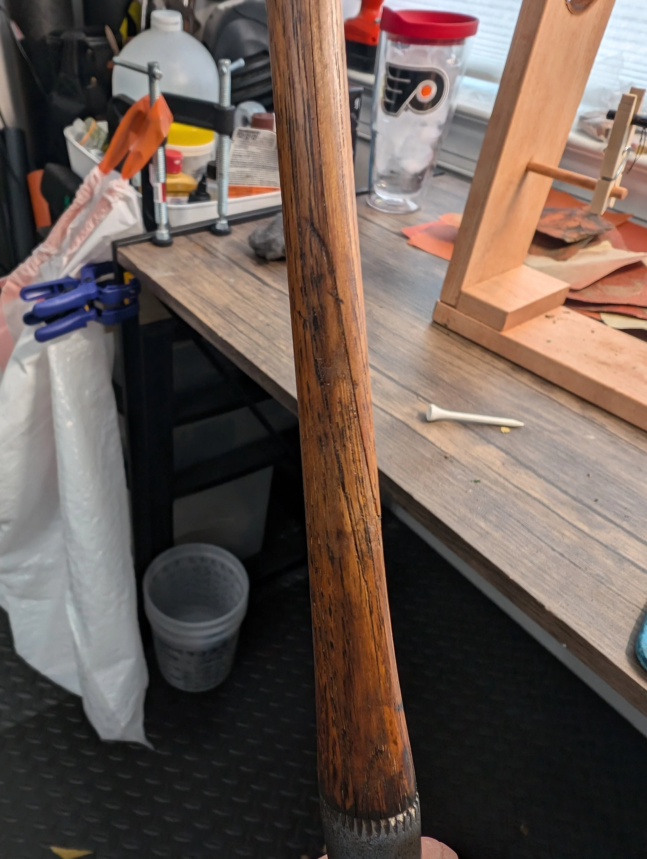  The damaged shaft of what would become "The Master"