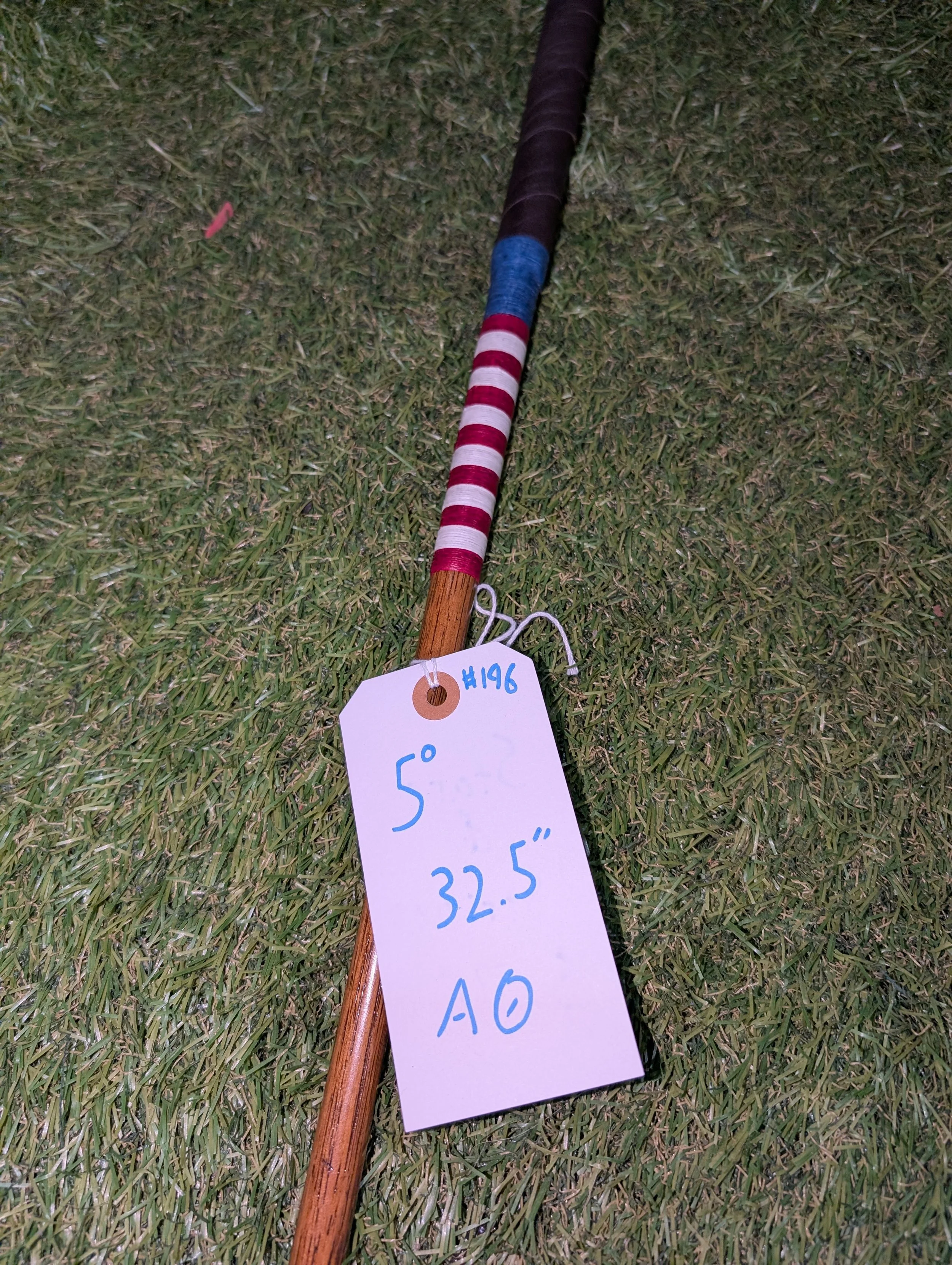 Hickory golf club putter with American flag design